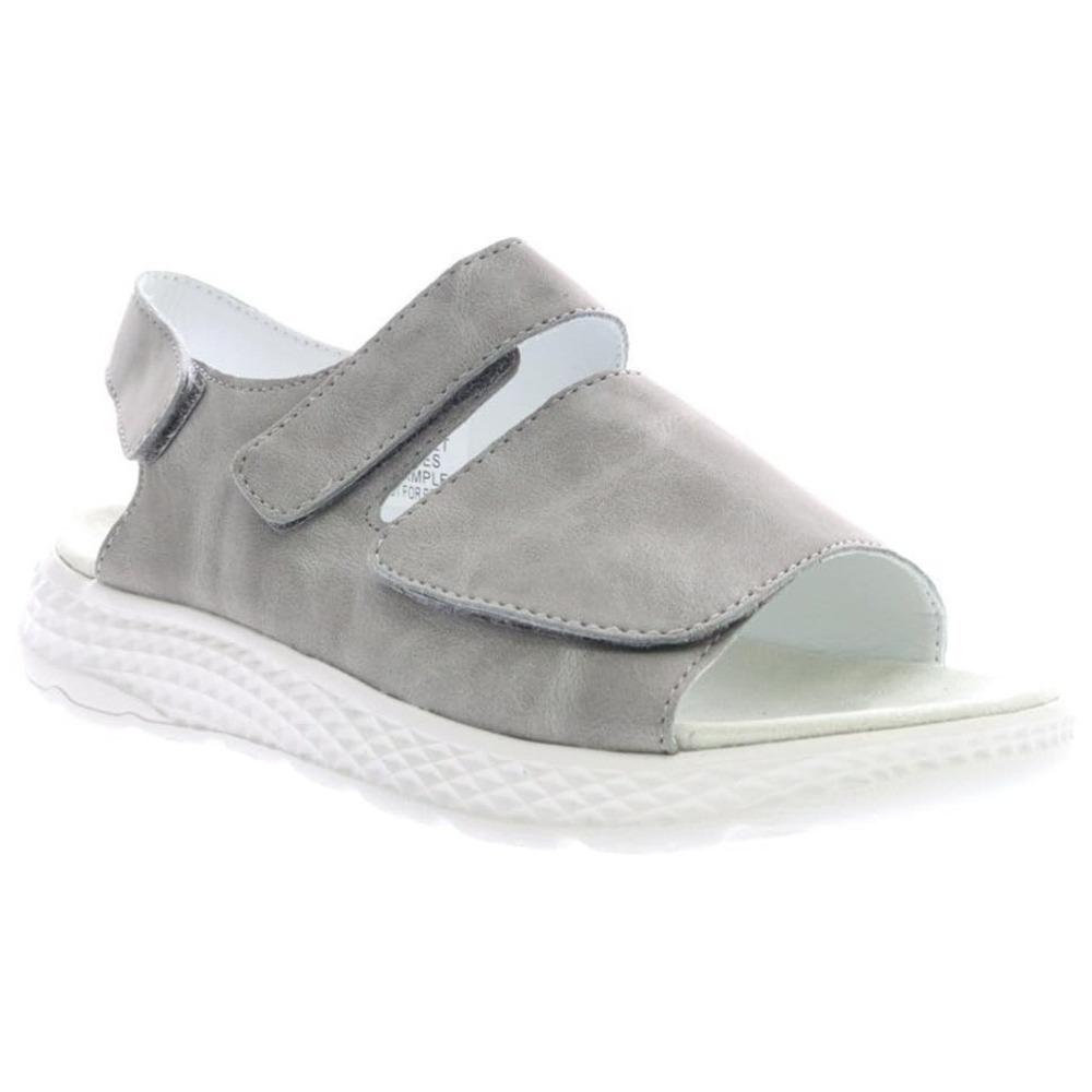 Propét Women's Size 9.5" TravelActiv Scottsdale WST033P‎ Grey Loop Strap Sandal